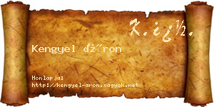 Kengyel Áron névjegykártya
